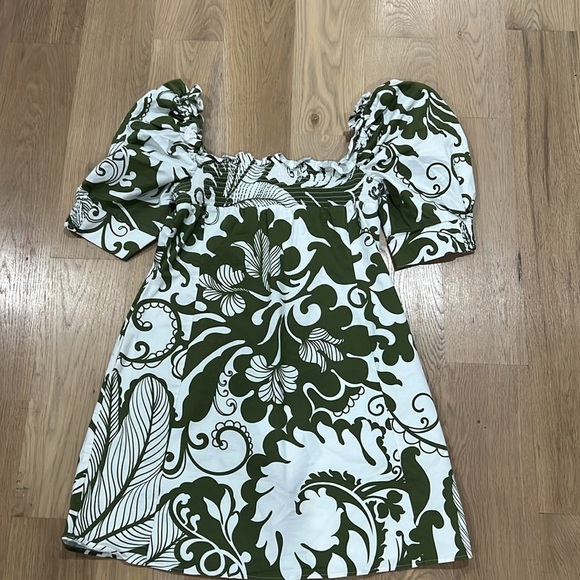 LA DoubleJ Green and White Mini Dress - Picture 7 of 9